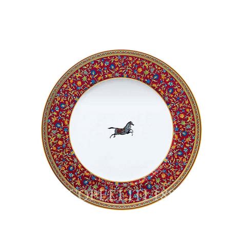 hermes red plate|hermes equestrian plates.